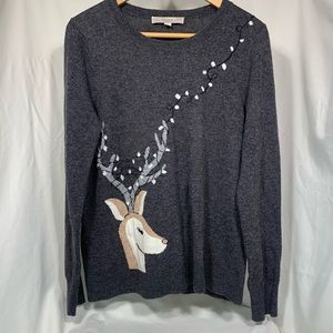 Loft Womens Reindeer Sweater